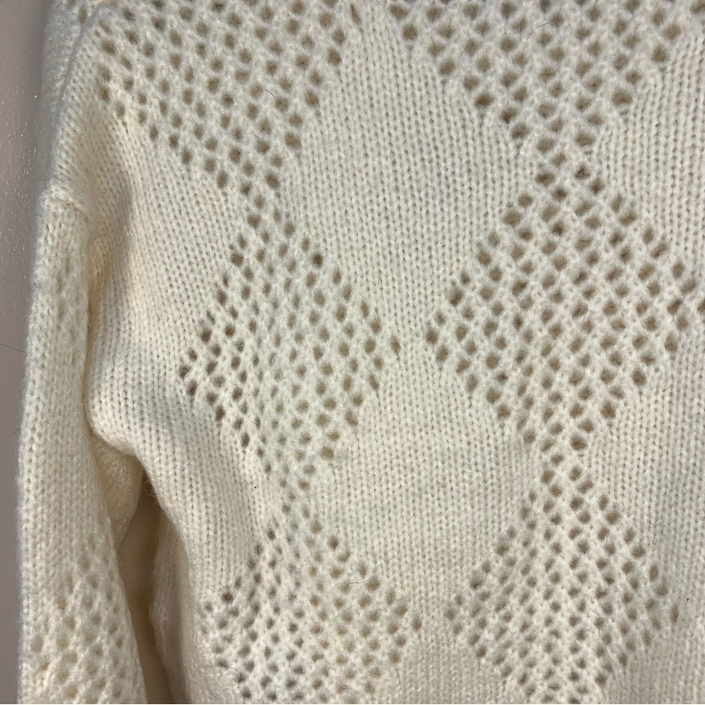 Madewell Diamond Stitch Crewneck Wool Blend Sweater - Picture 13 of 13